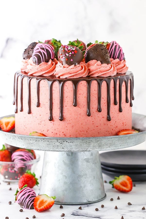 Chocolate Covered Strawberry Layer Cake Life Love and Sugar