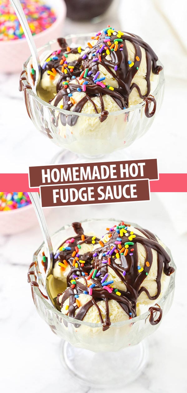 Pinterest image Homemade Hot Fudge Sauce