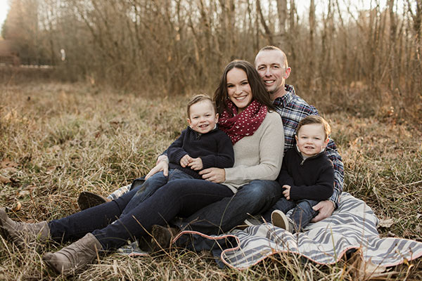 image of whole family sitting