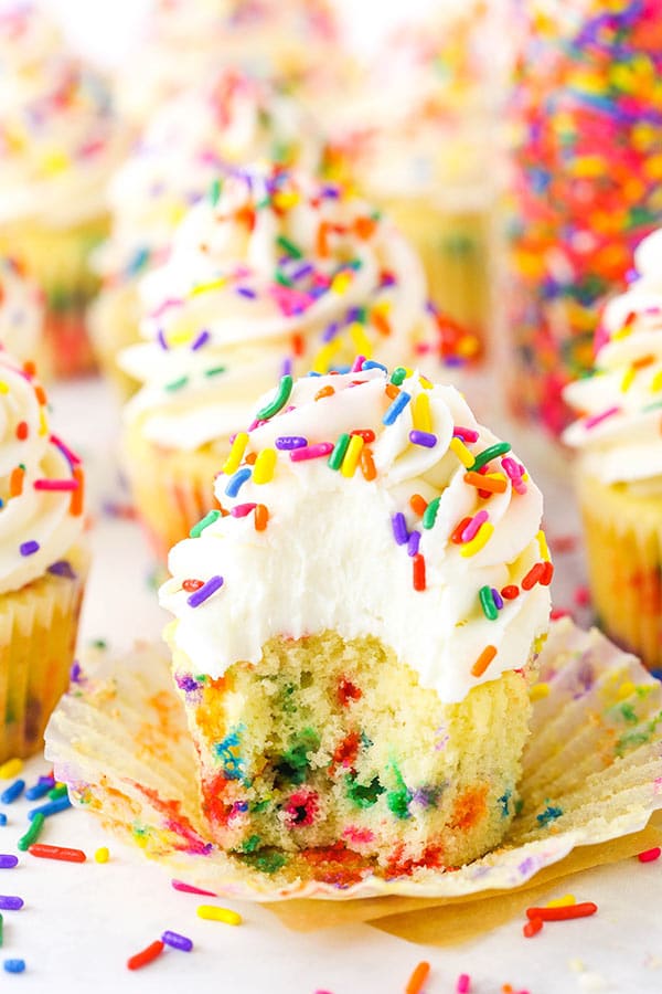Fluffy Homemade Funfetti Cupcakes Life Love And Sugar