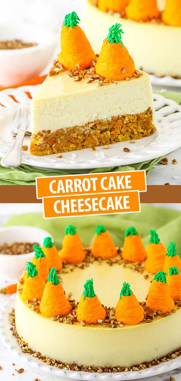 Pinterest image for carrot cake cheesecake