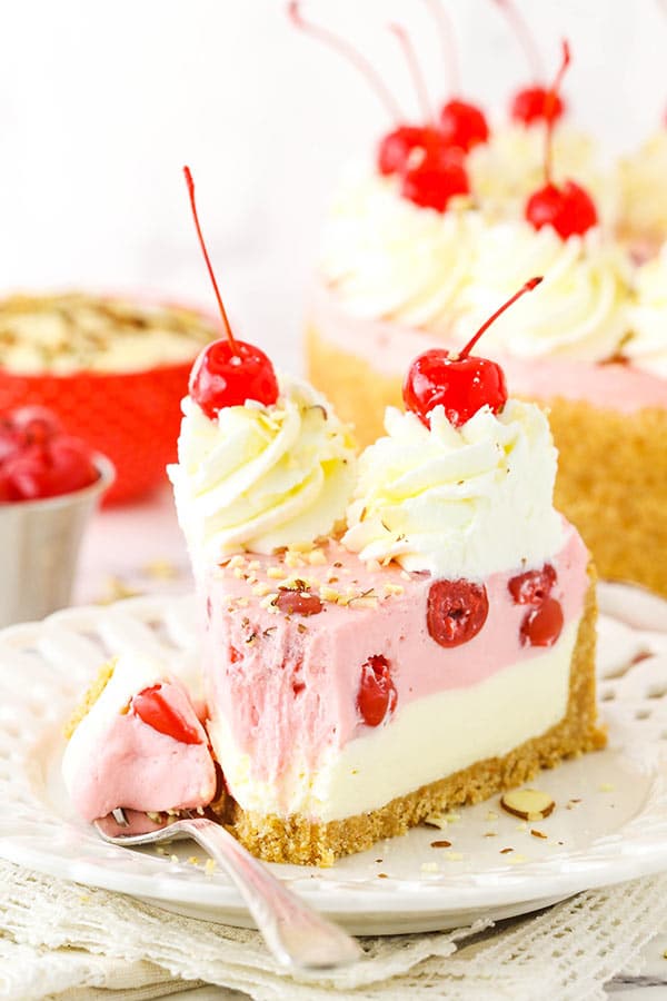 Cherry Almond NoBake Cheesecake Life, Love and Sugar
