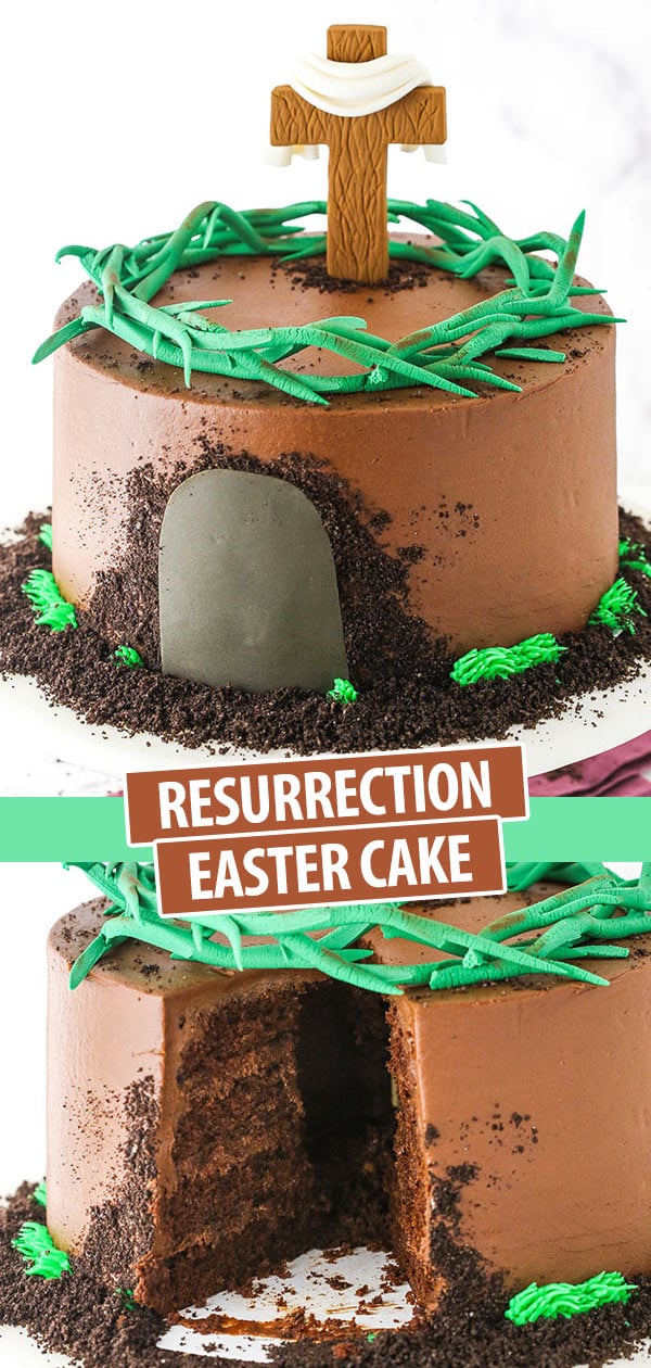 pinterest image for resurrection cake