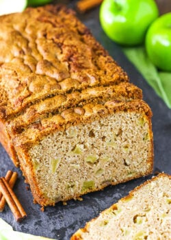 A Sliced Loaf of Cinnamon Apple Bread