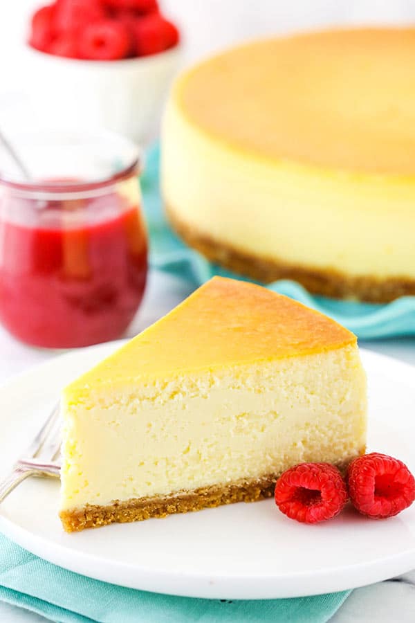 A Slice of Classic New York Style Cheesecake
