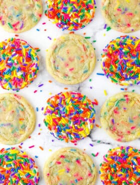 Twelve Sprinkle Sugar Cookies