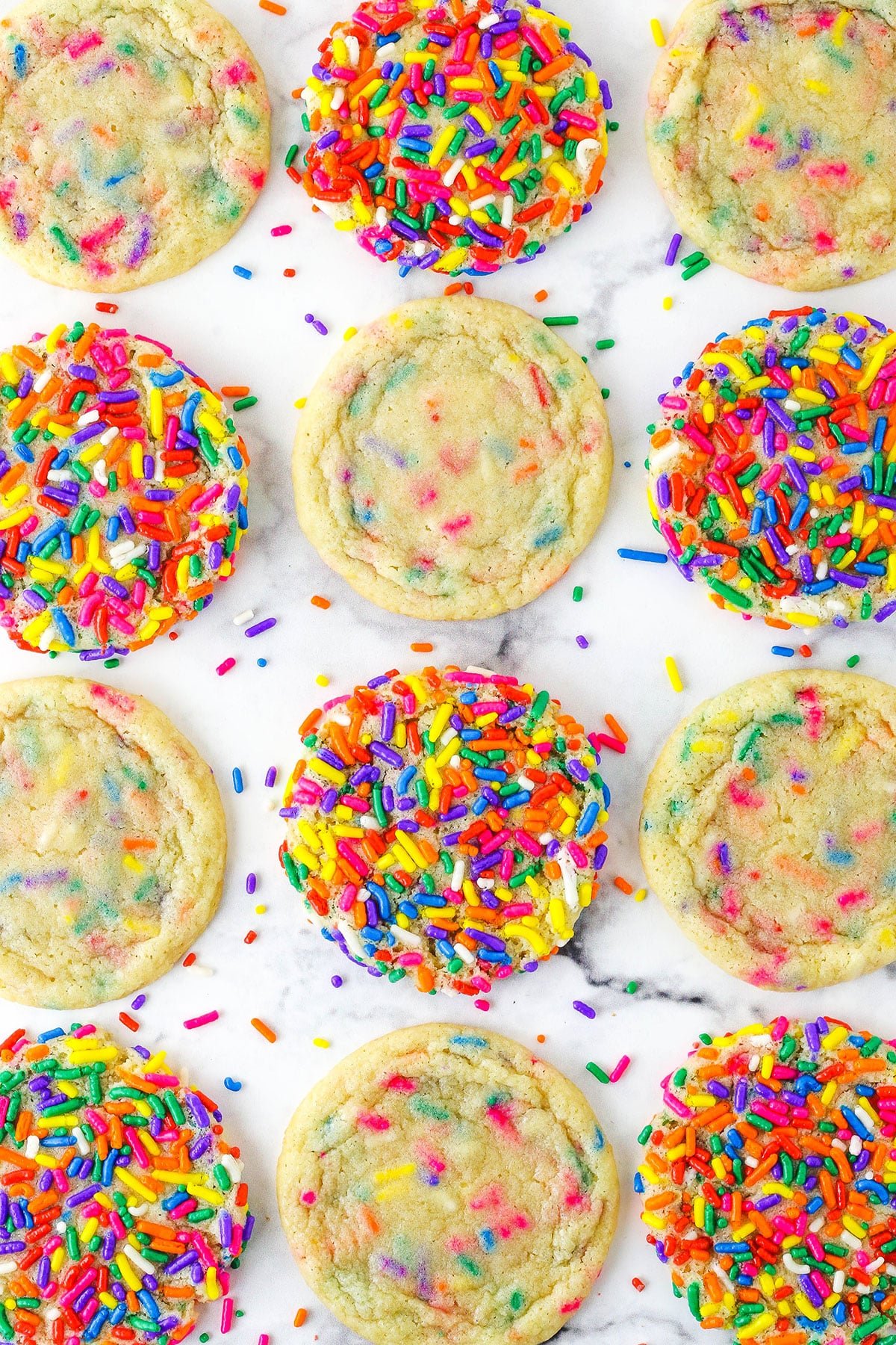 Twelve Sprinkle Sugar Cookies