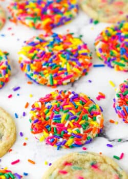 Sprinkle Sugar Cookies with Rainbow Sprinkles