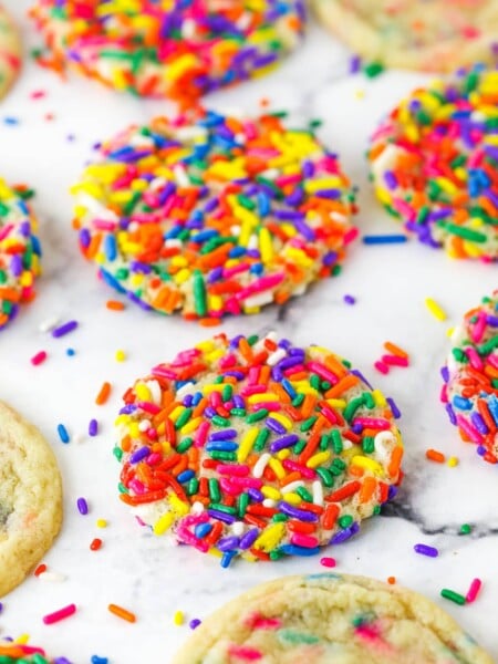Sprinkle Sugar Cookies with Rainbow Sprinkles