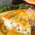 slice of chicken pot pie