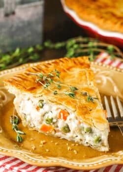 slice of chicken pot pie