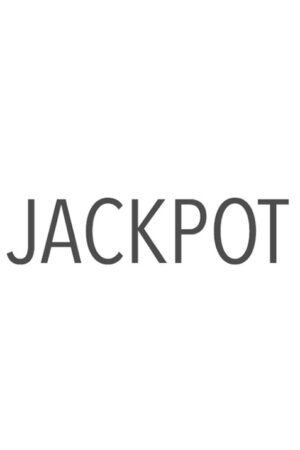 A Plain White Background Behind Gray Text That Says "Jackpot"