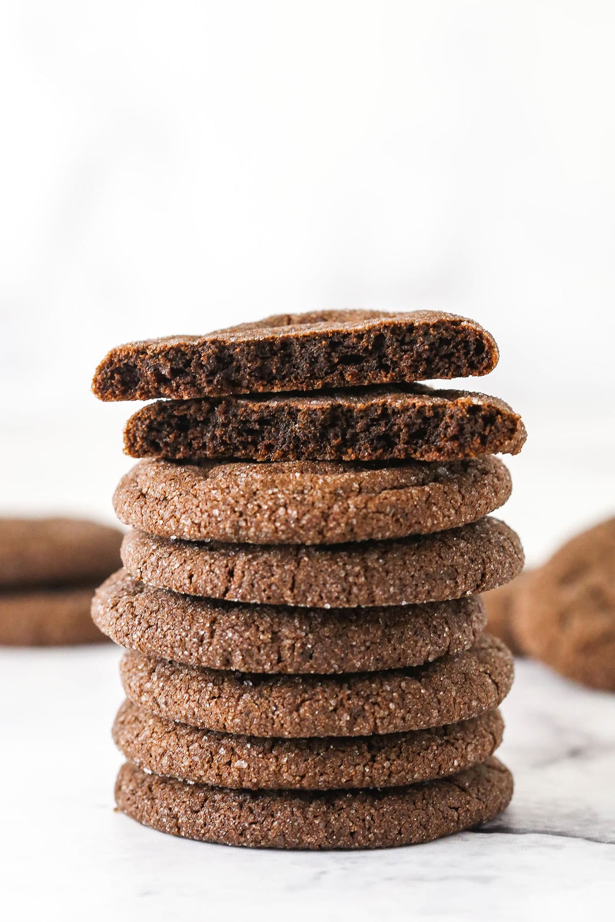 Chocolate Sugar Cookies A Tall Stack of Cocoa Cookies