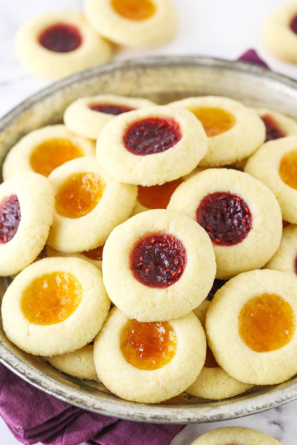 A Platter Full of Thumbprint Sugar Cookies