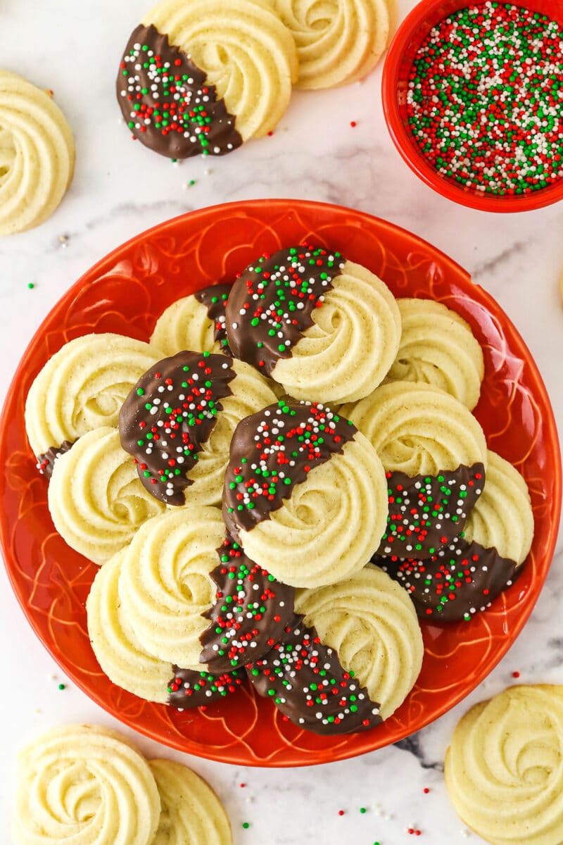 ChocolateDipped Danish Butter Cookies Life, Love and Sugar