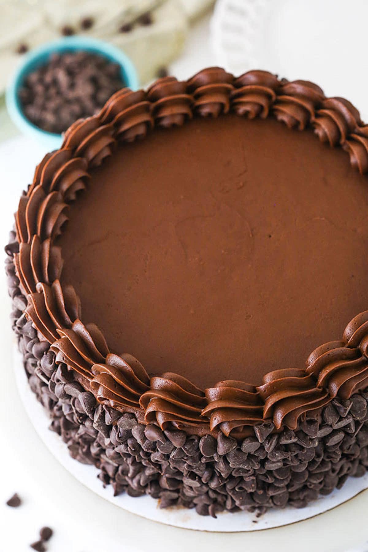 A Homemade Cheesecake Factory Chocolate Bar Cheesecake As Seen From Above