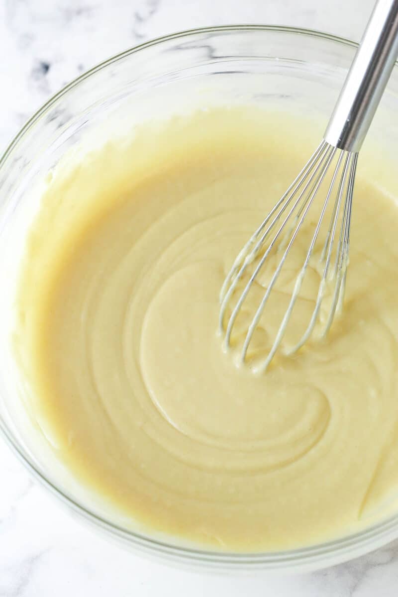 cupcake batter after adding dry ingrdients
