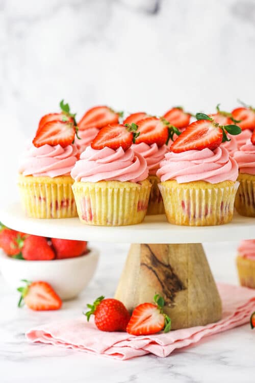 Fresh Strawberry Cupcakes Cupcake Recipe Loaded With Strawberries