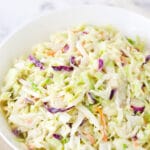 Easy classic coleslaw with mayonnaise and sour cream