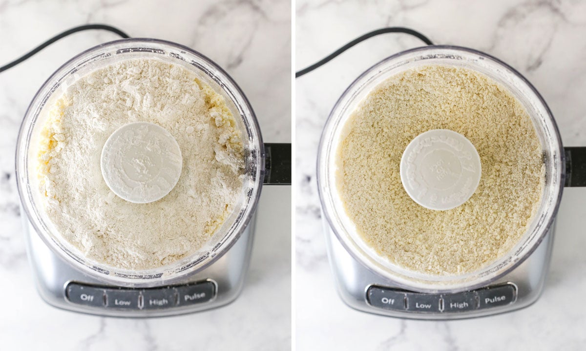 process in food processor - adding remaining flour