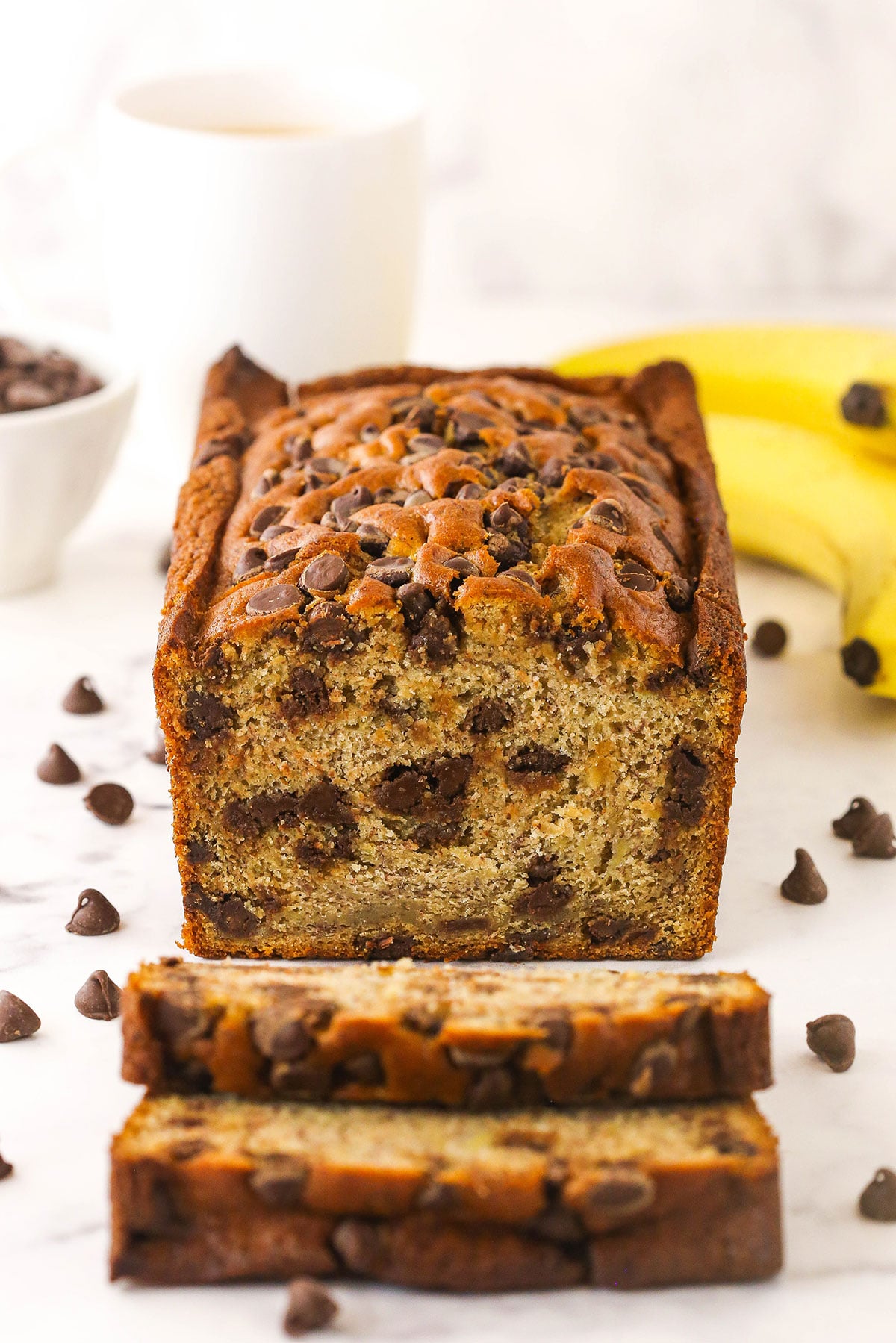 Super Moist and Fluffy Chocolate Chip Banana Bread Recipe