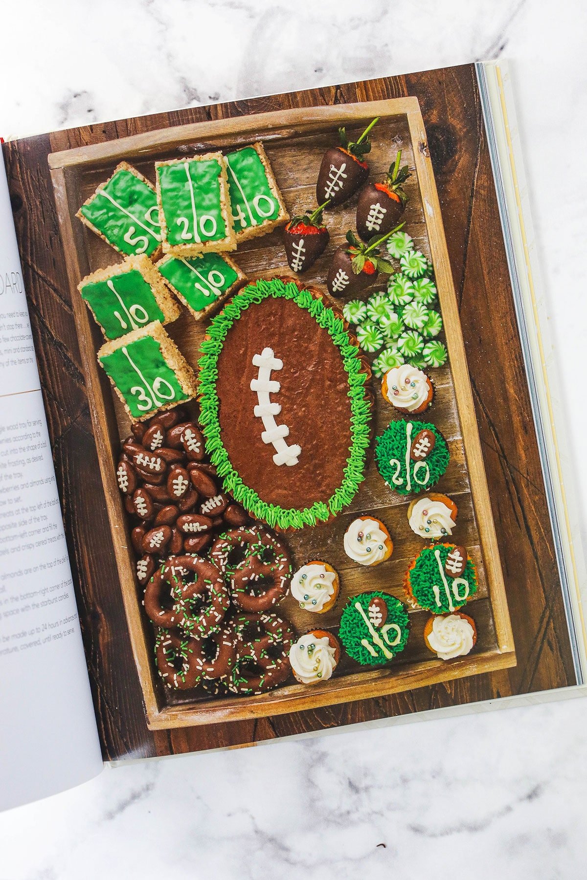image of the picture of the game day dessert board from the book "Dessert Boards"