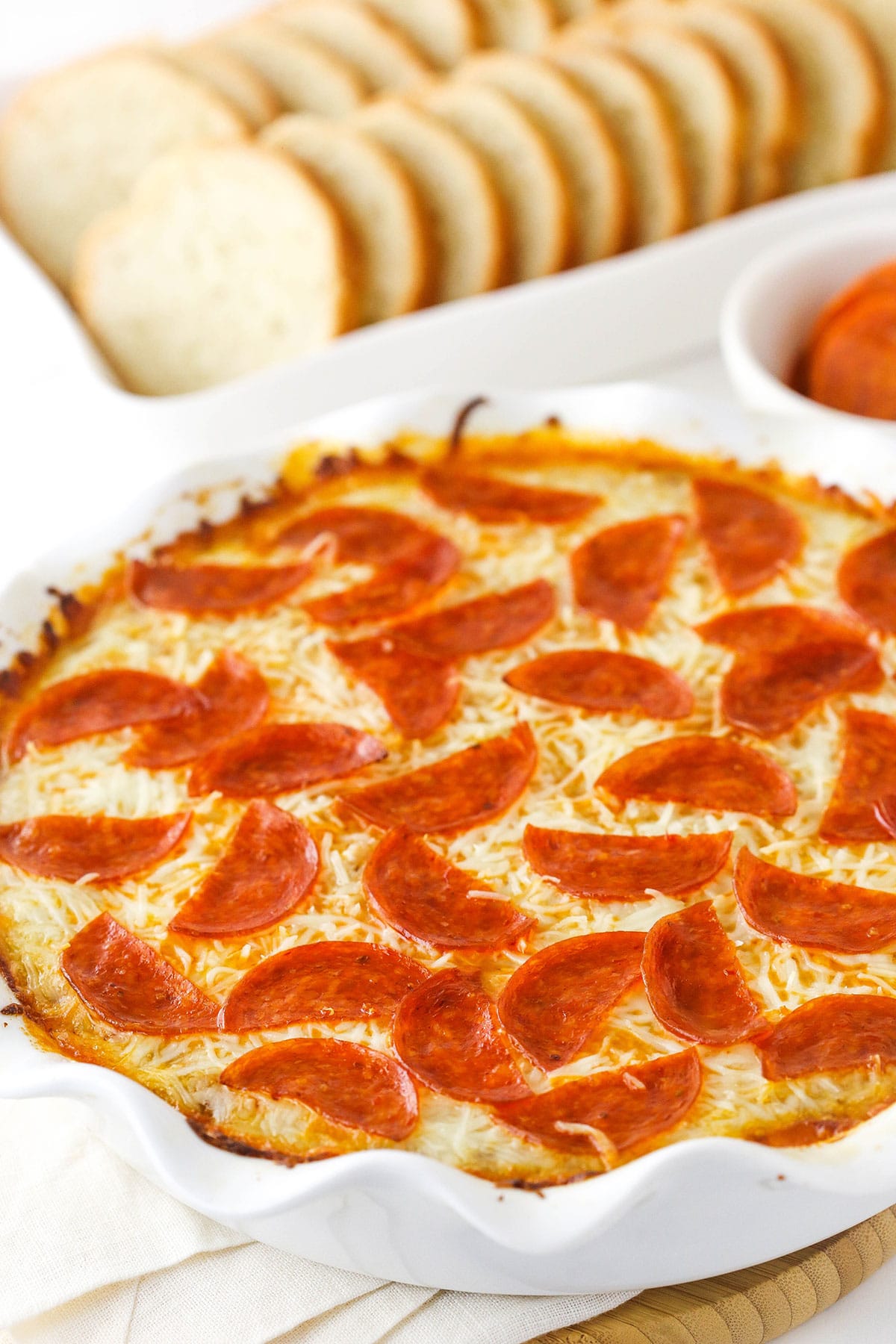 White Pizza Dip with Pepperoni - Plain Chicken