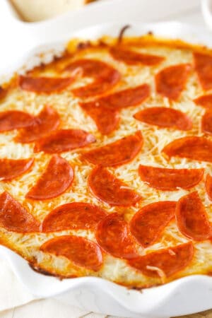 Cheesy Pepperoni Pizza Dip Recipe | Life, Love and Sugar