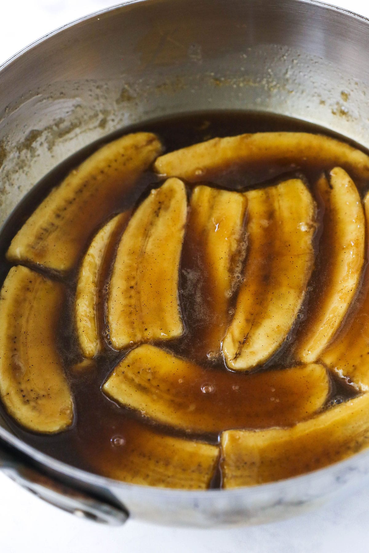 Bananas Foster Upside Down Cake Recipe  Laura in the Kitchen  Internet  Cooking Show