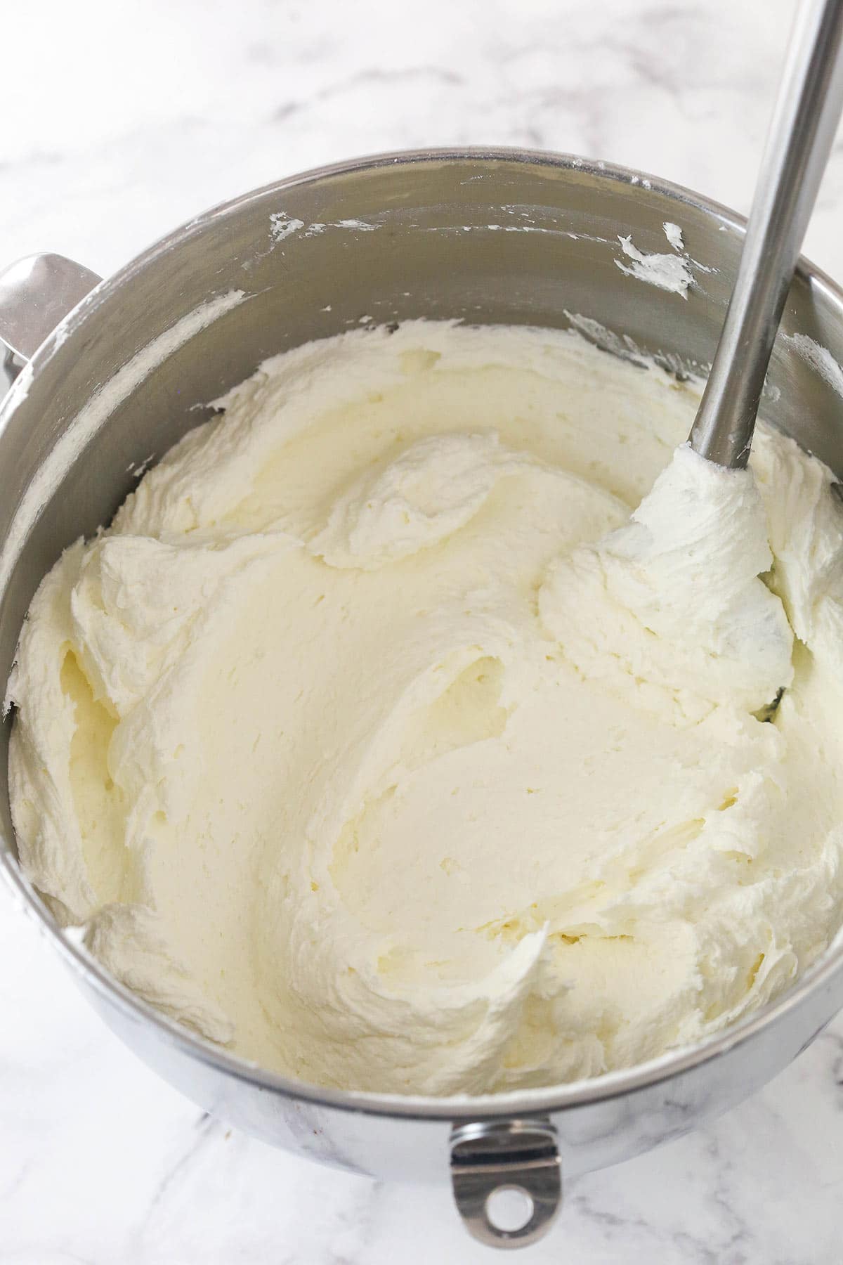 White-Cake-Step11-whipped buttercream after being whipped