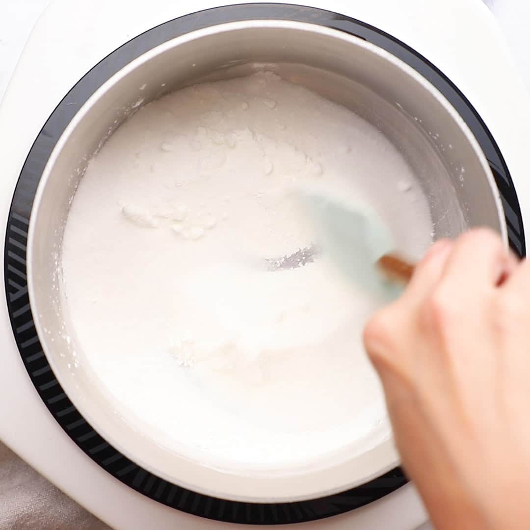 Cornstarch, sugar and salt being combined in saucepan