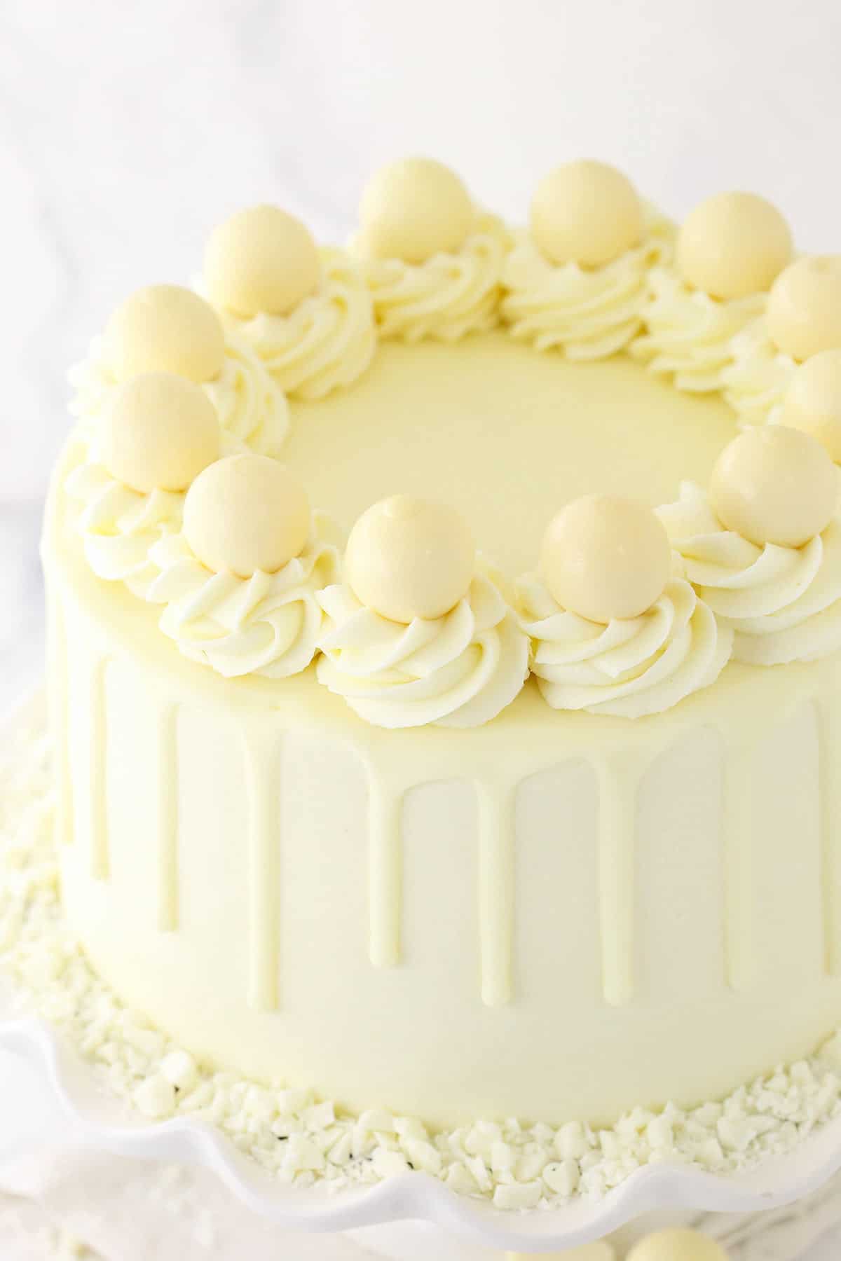 Luxurious White Chocolate Layer Cake | Life Love & Sugar