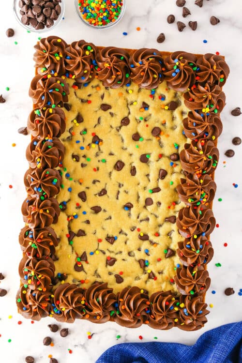 Sheet Pan Chocolate Chip Cookie Cake | Life Love &amp; Sugar