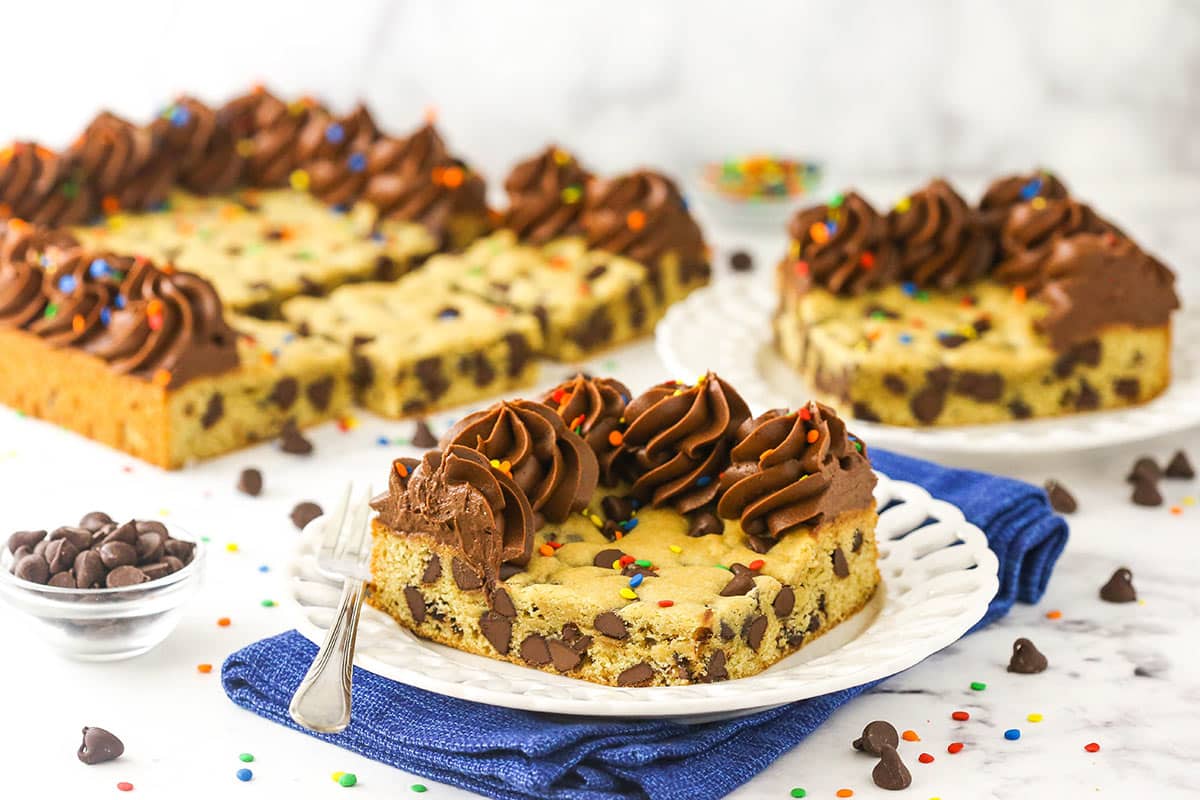 Sheet Pan Chocolate Chip Cookie Cake