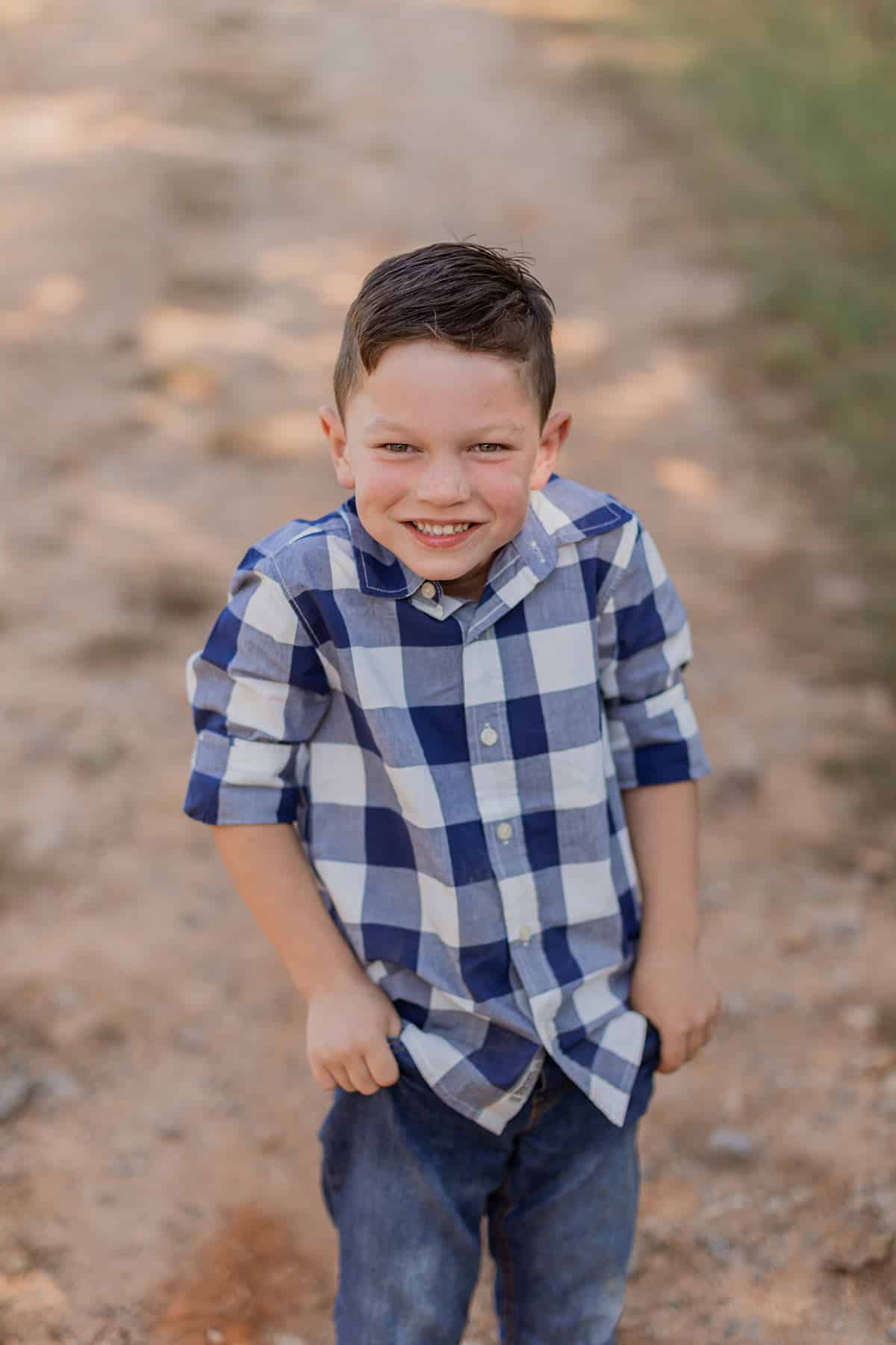 brooks smiling and looking kind of shy