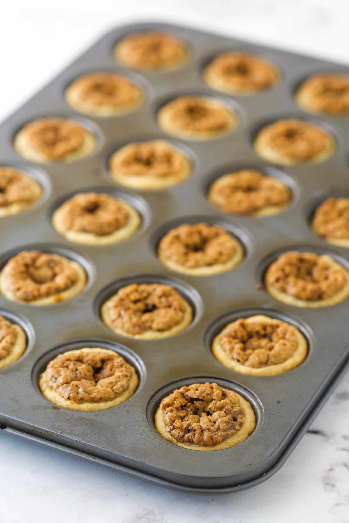 Baked pecan tassies