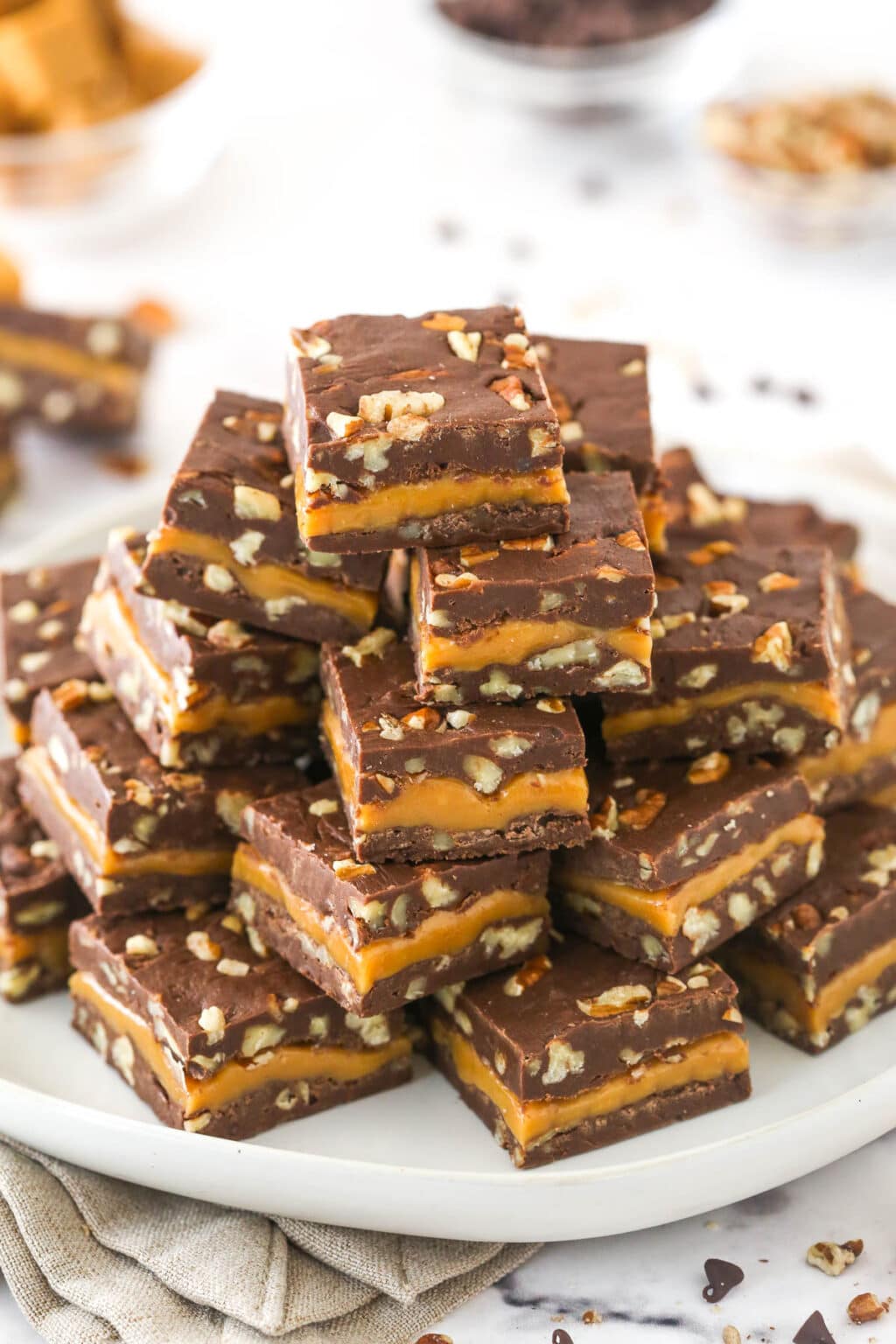 Easy Caramel Pecan Turtle Fudge Life Love and Sugar