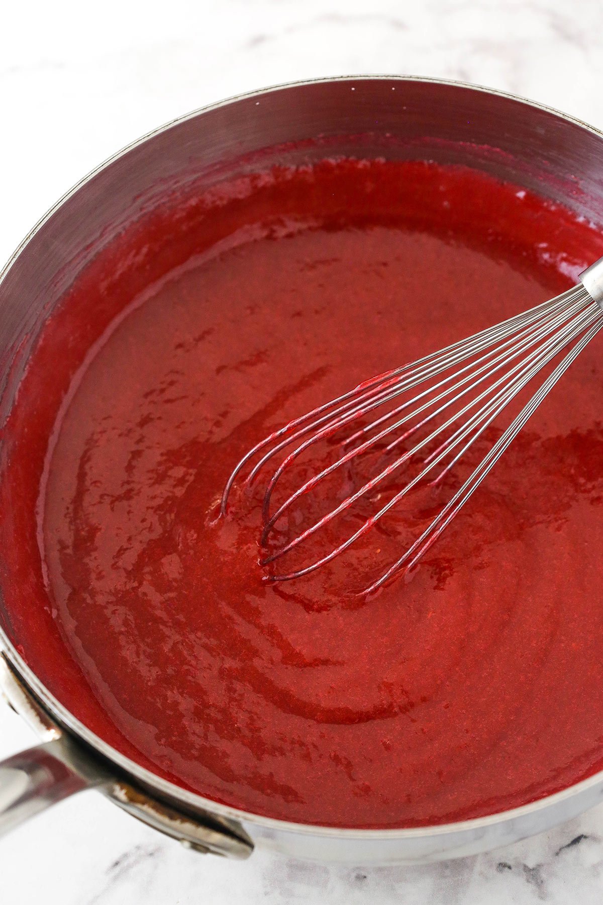 Cooked raspberry filling for cake