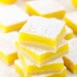 A Stack of The Best Lemon Bars