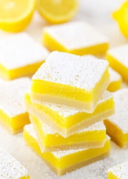 A Stack of The Best Lemon Bars