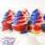 Red, White and Blue Swirl Cupcakes