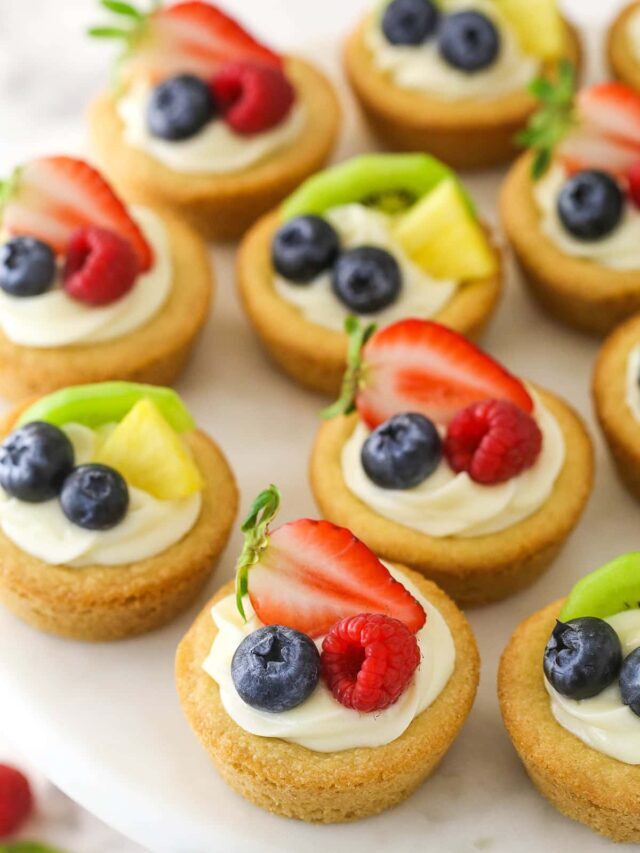 Fruit Cheesecake Sugar Cookie Cups