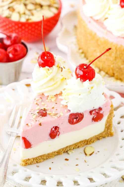 Cherry Almond NoBake Cheesecake Life, Love and Sugar
