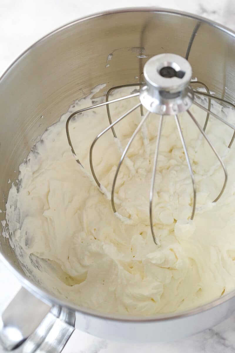 Making whipped cream.