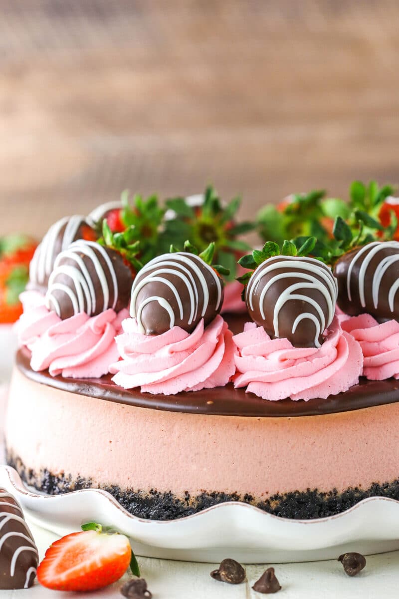 Chocolate Covered Strawberry Cheesecake