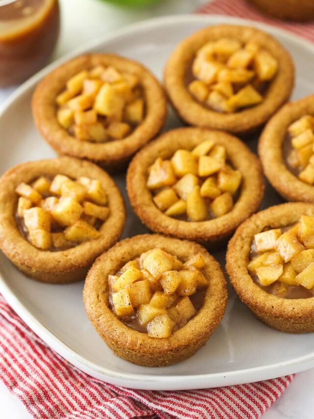 Caramel Apple Cookie Cups Life Love and Sugar