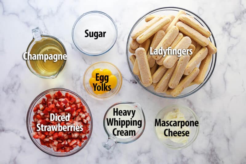 Strawberry Champagne Tiramisu - Life Love and Sugar