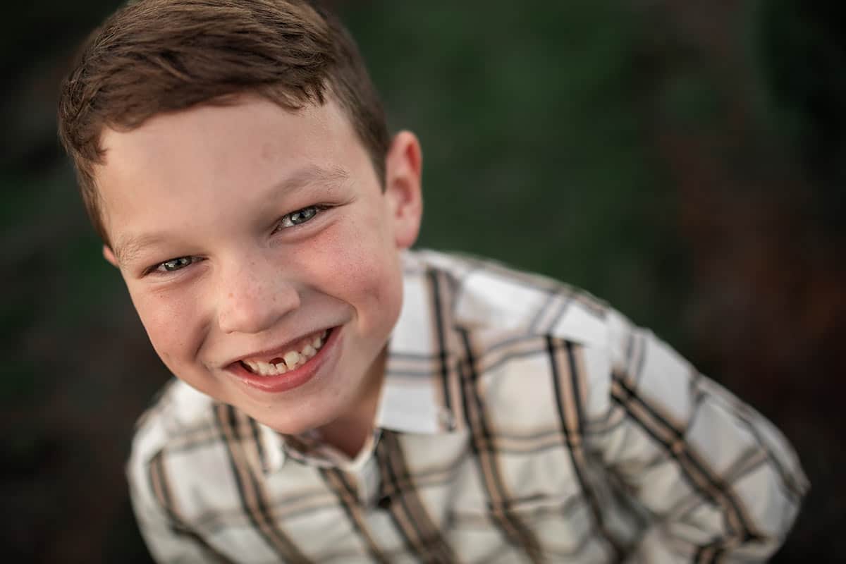 close up of Brooks smiling