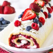 vanilla roll cake tobacco Berry Vanilla Cake Roll