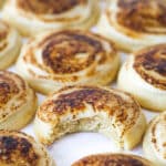Creme brulee cookies, one with with a bite missing